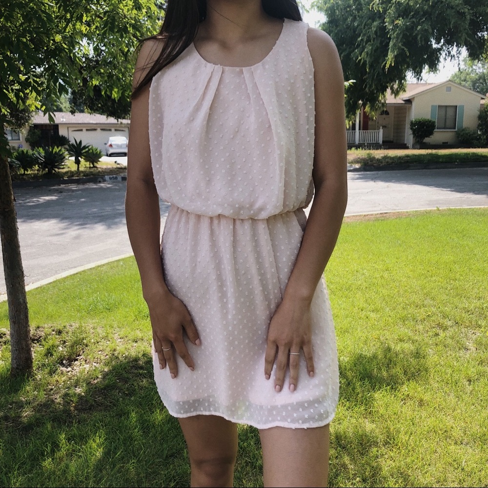 forever 21 blush mini skater dress